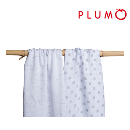 플럼 뱀부 머슬린 블랭킷 2p