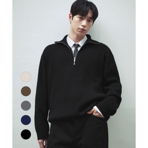 드로우핏 DRW FIT DRAW 서강준PICK 오버사이즈 하프 집업 카라 울 니트 5COLOR DFKN5391 168635