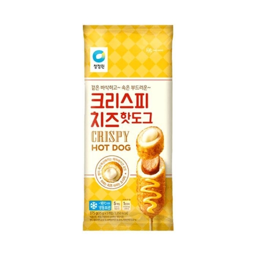 대상 청정원 크리스피 치즈핫도그 375g