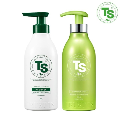맥스 딥케어 샴푸 500g+프리미엄 TS 컨디셔너 500ml 2종세트