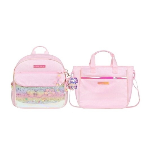 프렌치캣 핑크 포켓 책가방보조가방셋트 Q61DG20512021