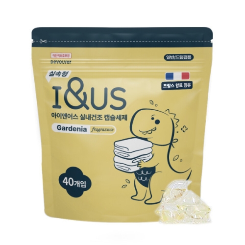아이앤어스 실내건조 캡슐세제 가드니아향 40개입