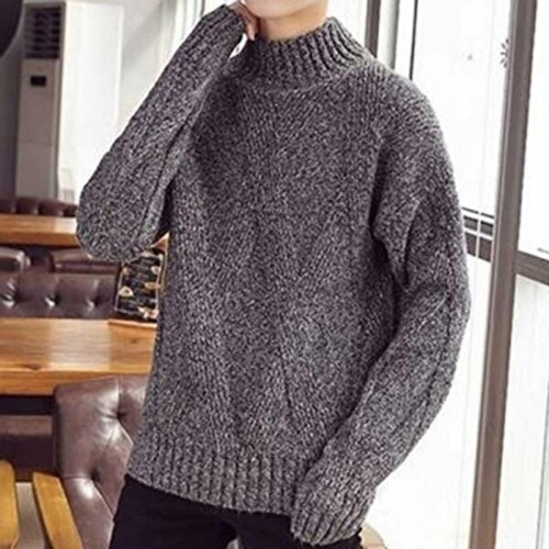 스타일 남자 데일리 반폴라 니트 클래식 스웨터 오피 KYR-WFGV8E8