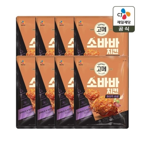 CJ제일제당 고메 소바바 치킨 마쏘킥 순살 375g