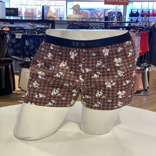 YES apos 프렌치불독 체크 남성트렁크 YSMTB851