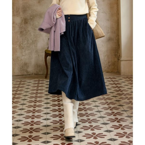 피그먼트 코듀로이단추스커트 KYSK2509191