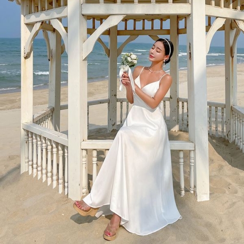 글로리  비바럽 백리본 비치원피스 OP19846F 여름원피스 화