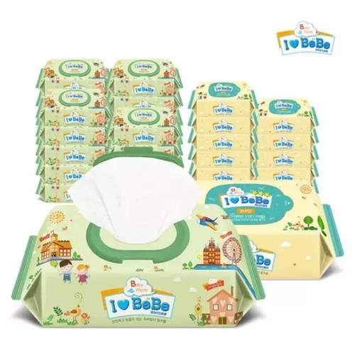 아이러브베베 포레 물티슈 캡형 72매 + 포레 물티슈 리필형 12매