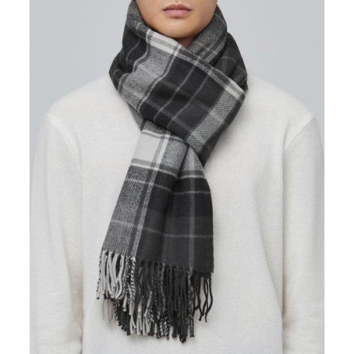 무신사스탠다드 스탠다드 STANDARD MUSINSA 빅 사이즈 체크 머플러 블랙/그레이 MEJMFCZ20-31 552113