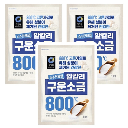 청정원 순수천혜염 알칼리 구운소금 1kg