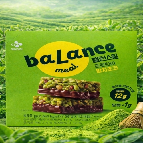 CJ제일제당  밸런스밀 프로틴바 말차초코 38g