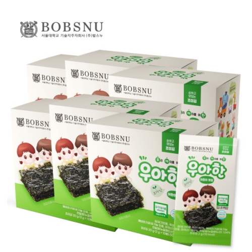 광천김제2공장 밥스누 우아한 오가닉 어린이 맛김 조미 2g