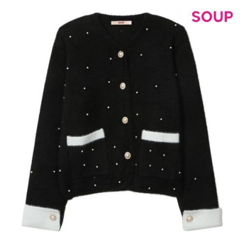 스위트숲 SOUP 럭셔리 비즈 포인트 라운드 가디건 S5AGD11 479579