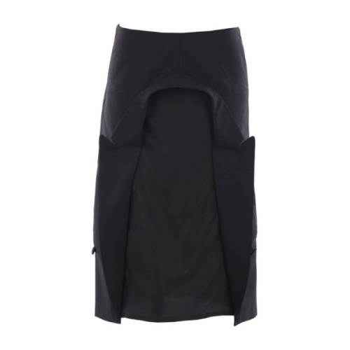 어도어럭스 호다코바 하이웨이스트 울 블렌드 스트레이트 스커트 W24093IOB2 BLA