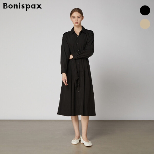 보니스팍스 여성의류 카라넥 심플 스트랩 버튼업 원피스 XO7OP026M0