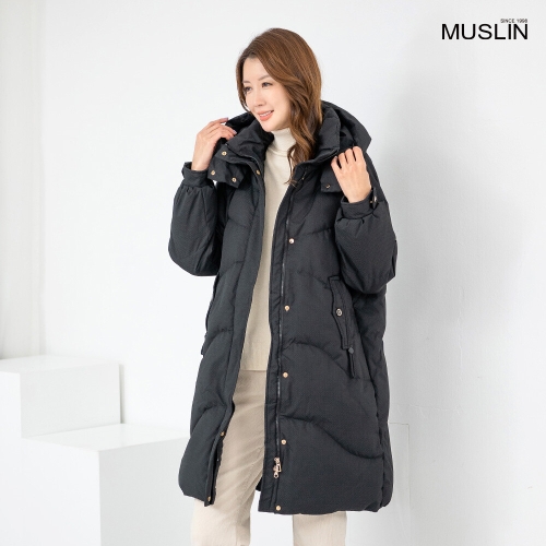 모슬린 엄마옷 오리털후드 롱 패딩 점퍼 JP512192 중년여성/50대/60대/70대/빅사이즈/할머니옷