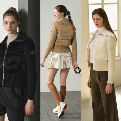 힐크릭  골프다운패딩 여성 루미에르 울 블렌드 다운자켓 1HCHSXU710