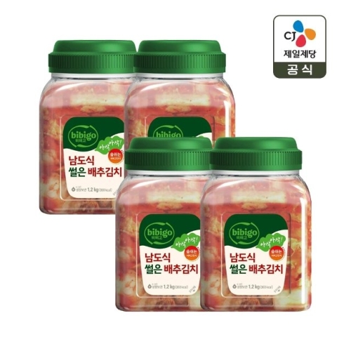 비비고 남도식 썰은 배추김치 용기형 1.2kg
