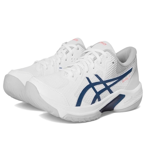 아식스  남성용 Beyond FlyteFoam 배구화, 화이트/마코 블루, 13 220481