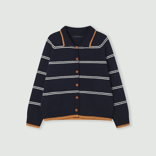 포인트 단추 카라 가디건_CC6SD610