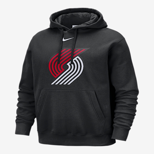 나이키 Portland Trail Blazers Club 남성 NBA Pullover 후디 Black/White HM9896-010
