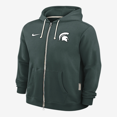 나이키 Michigan State Sideline 남성 Dri-FIT College Full-Zip 후디 Green 03AV3EY..