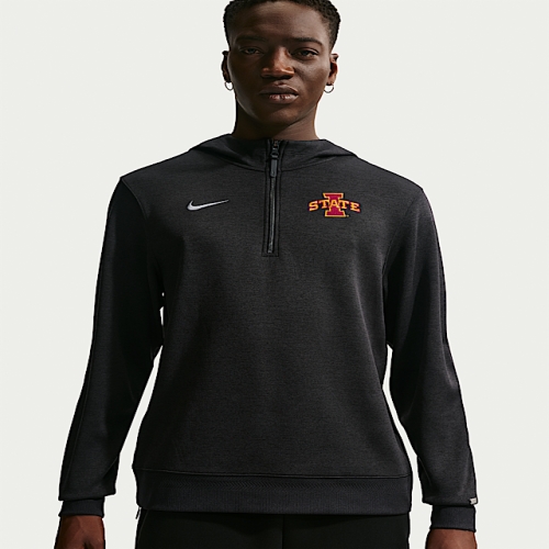 나이키 Iowa State Cyclones NCAA 남성 Basketball Coaches Pullover 후디 Black IM2..