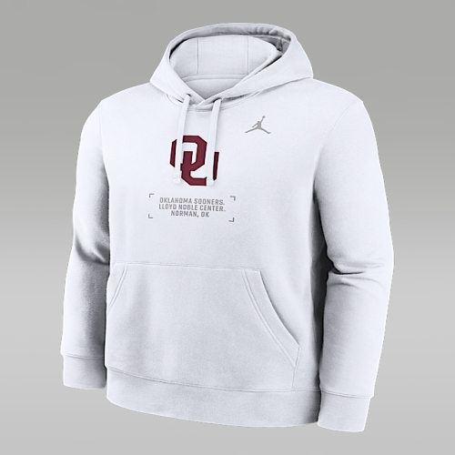 나이키  Oklahoma Club Basketball 2-Hit 남성 College Pullover 후디 White NKDK10AO..