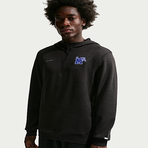 나이키 Memphis Tigers NCAA 남성 Basketball Coaches Pullover 후디 Black IM2418-010