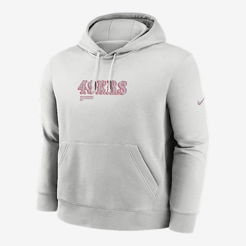나이키  San Francisco 49ers Slot Receiver Club 남성 NFL Pullover 후디 Grey 01D10..