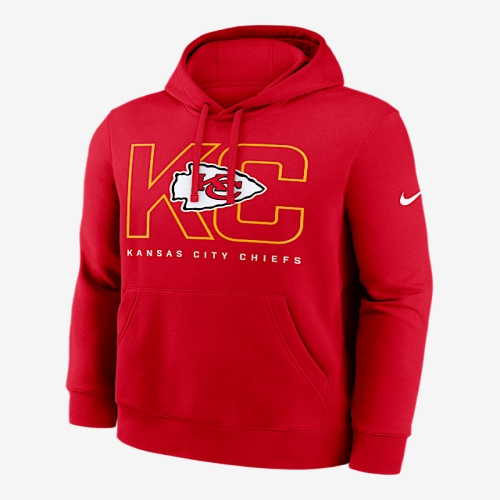나이키  Kansas City Chiefs Busted Play Club 남성 NFL Pullover 후디 Red NKDK65N7G..