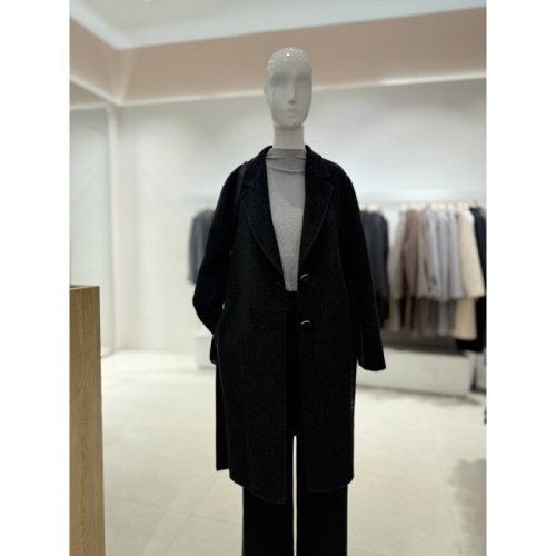 스위트숲 싱글 투버튼 벨티드 하프코트 SBAHC90E