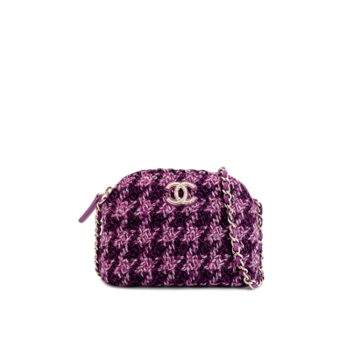샤넬 엘러브 VIP기프트 하프문트위드 미니백 핑크/퍼플 5ET2276