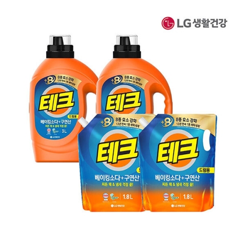 테크 베이킹소다+구연산 드럼용 3L + 리필 1.8L