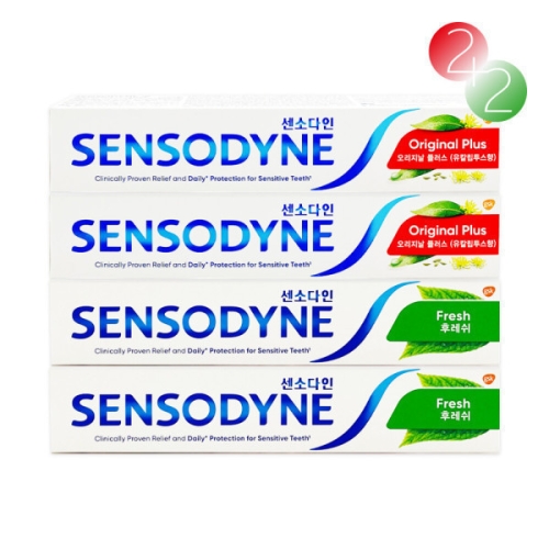 글락소스미스클라인 센소다인 오리지널 플러스 100g 2개 + 후레쉬민트 100g 2개