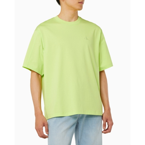 캘빈클라인 CK/ 남여공용 릴렉스 오버핏 그래픽 반팔 티셔츠 J325511-LKQ