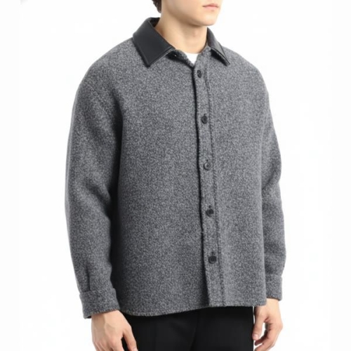 로에베 25 Overshirt in wool cashmere H526Y05WCW 1100 울 캐시미어 오버셔츠