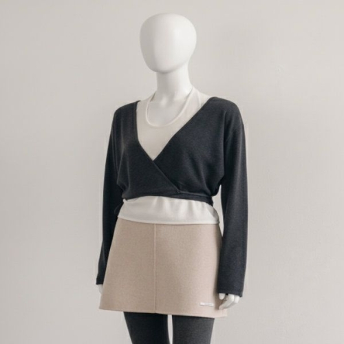 미쏘 울블렌드 홀터넥 랩 풀오버 RE KAF96SS_MIWKAFT3QS 598266