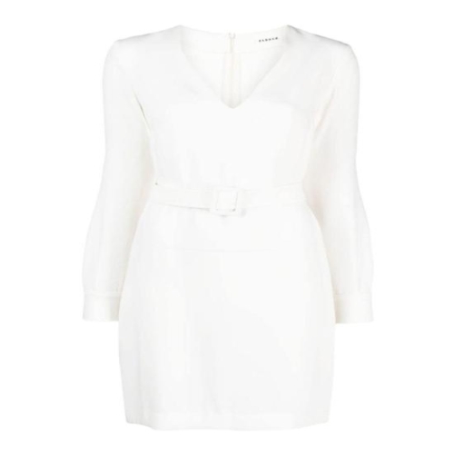 파로쉬 라프리마 여성 니 Length 브이넥 미니 드레스 D725218POKER002 화이트 /8