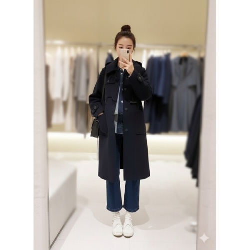 스위트숲 후드 롱더플코트 SBBHC851