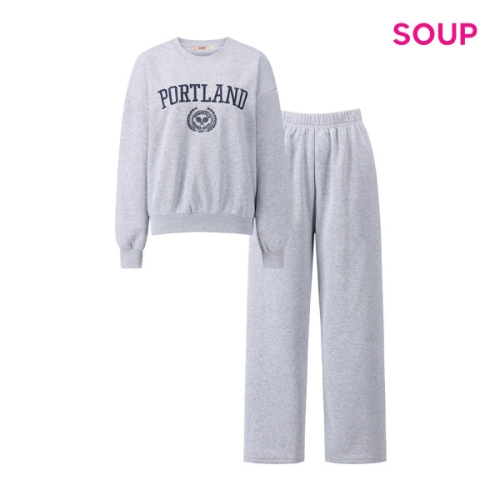 스위트숲 포틀랜드 맨투맨 앤 팬츠 기모 셋업 S5CST06