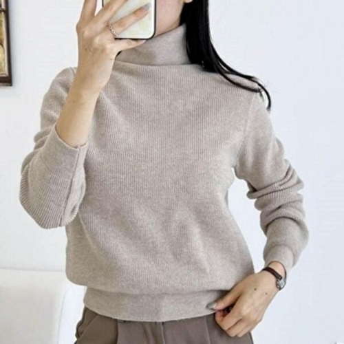 심플 베이직 데일리 소프트 여자 클래식 캐시 폴라넥 KYR-WFH3PAS