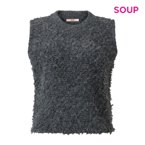 스위트숲 부클레 라운드넥 니트 베스트 S5CVE08