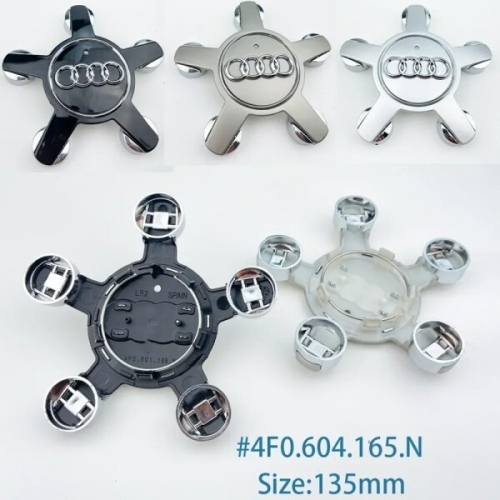 아우디 4개 135MM 자동차 휠캡 4F0601165 호환 A4 A5 A6 A7 Q3 Q5 A3 S5 악세사리 휠 센터 캡 허브캡..
