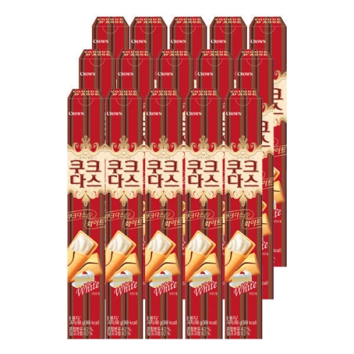 크라운제과  롱 쿠크다스 화이트 64g