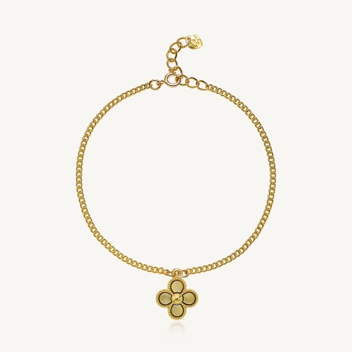 수앤진골드  채움 크로버 체인 팔찌 4.5g