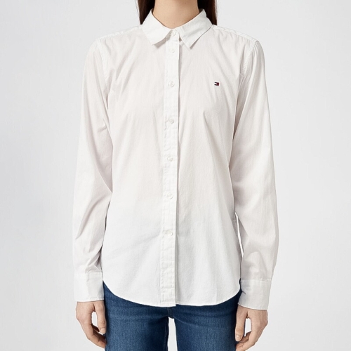 타미힐피거 여성 스트레치 옥스포드 레귤러 셔츠 화이트 T22D6WSH01CWT2