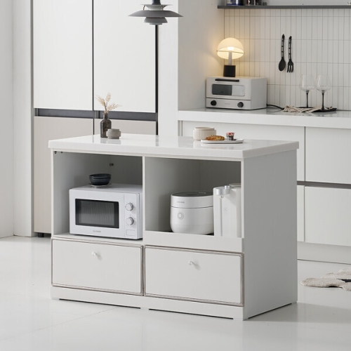 나무뜰 노바 미드센츄리 E0 인조대리석 폭깊은 광파오븐 아일랜드 홈바 식탁 1200