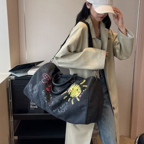 포인트 프린팅 보스턴백 러블리 기내용 대왕 여행가방 WFKB6SK