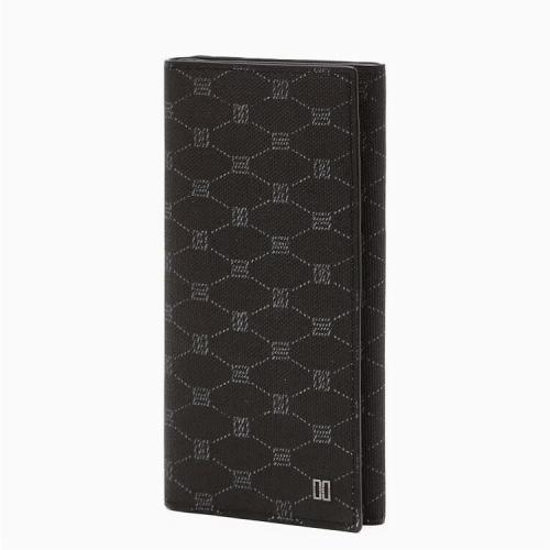 닥스 남성 블랙 DD로고 가죽 장지갑 DBWA6E754BK